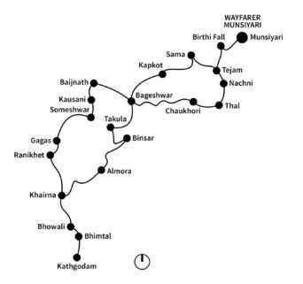 Munsiyari road map - how to reach munsiyari